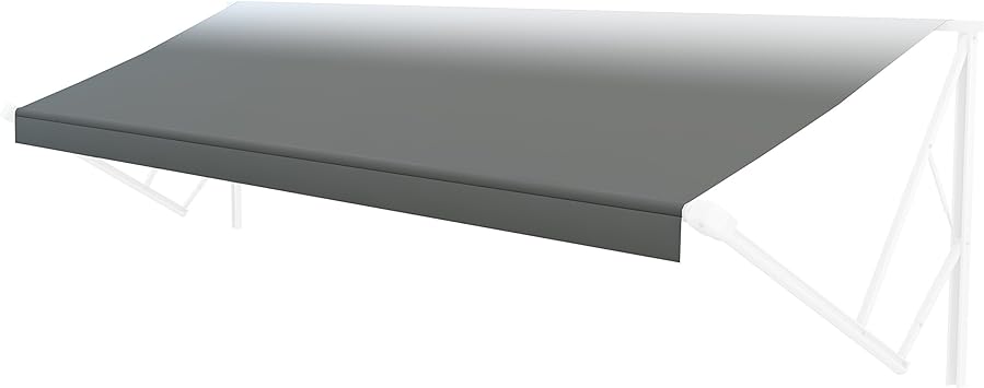 Solera Universal Fit Heavy-Duty Vinyl RV Patio Awning Replacement Fabric Silver Fade 10' Awning (9'4 Fabric)