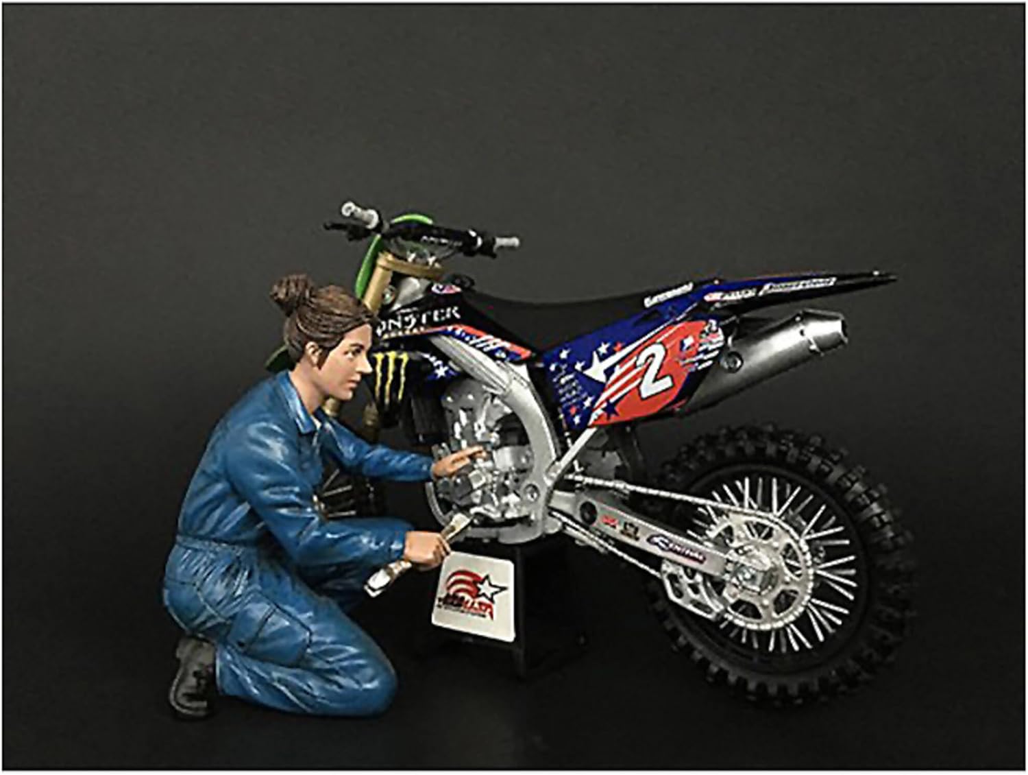 American Diorama Mechanic Chole Figurine for 1/12 Scale Motorcycle Models
