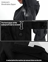 Vista 3 de Diamond Candy - Chaqueta de lluvia con capucha para mujer, ligera, impermeable, informal, para exteriores