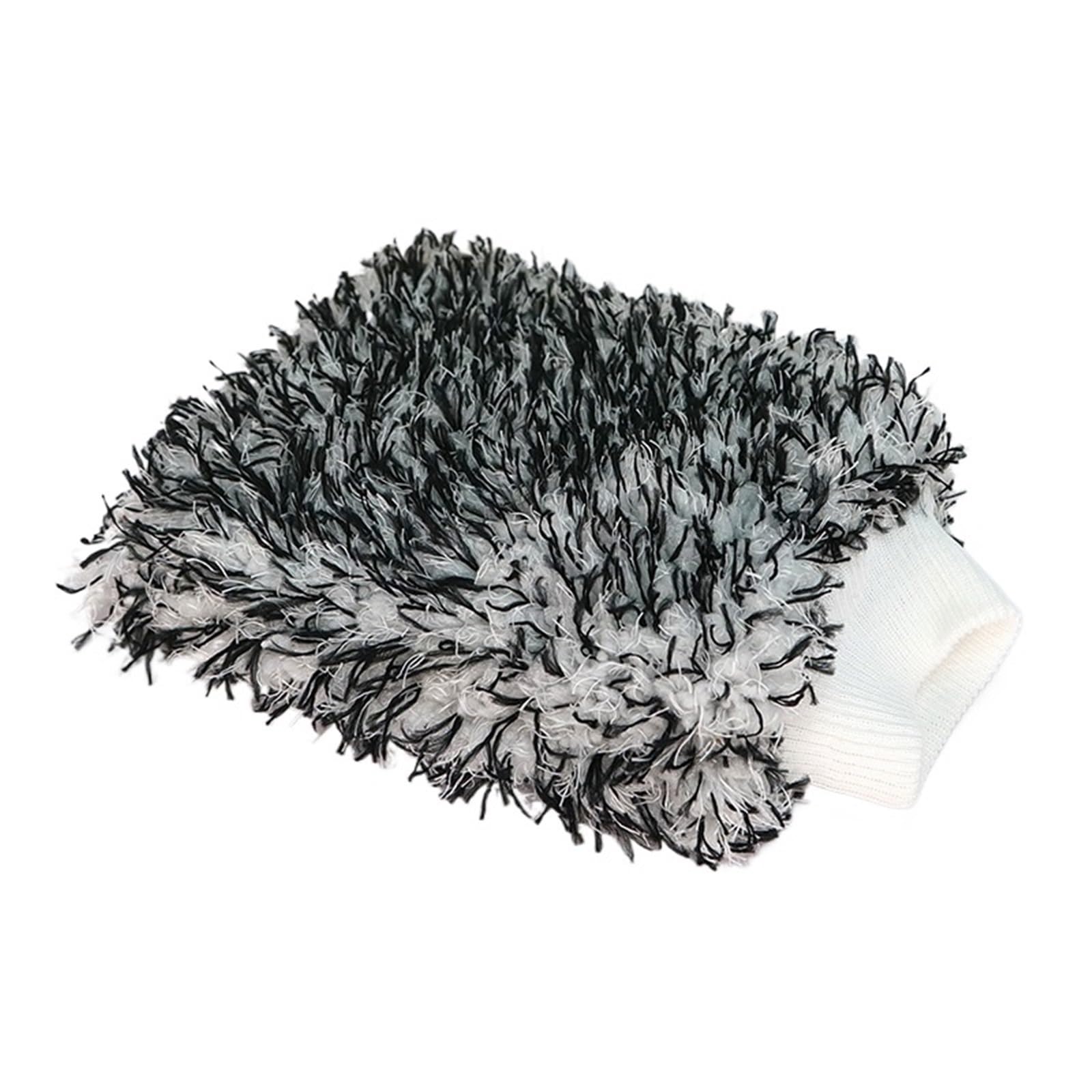 MDSRFGN Car Wash Mitt Car Cleaning Glove Ultra Soft Mitt Microfiber Wash High Density Scratch Gloves Easy To Dry(Black)