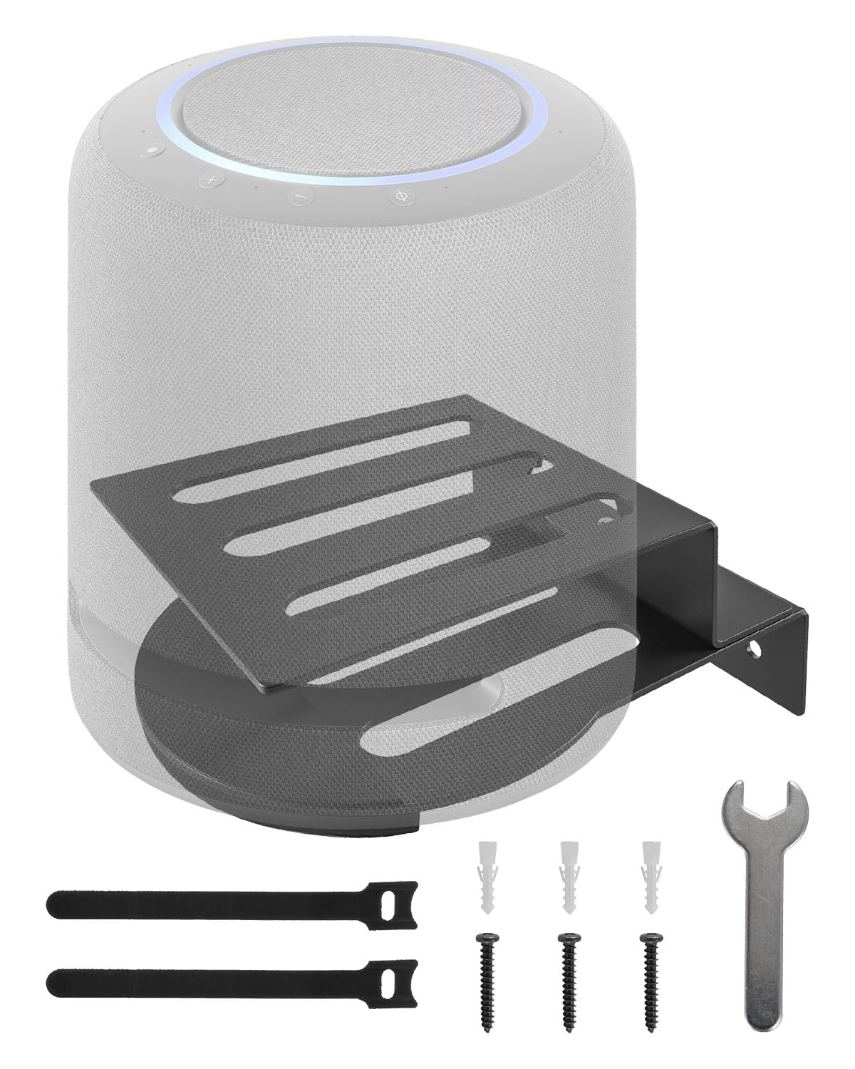 Wall Mount Stand Compatible with Echo Studio Speaker, Sonos Era100 Era300 HomePod 2 TREBLAB HD-360, Heavy-Duty Metal Speaker Holder with Dual Installation Modes, Space-Saving & Sound Optimized Design