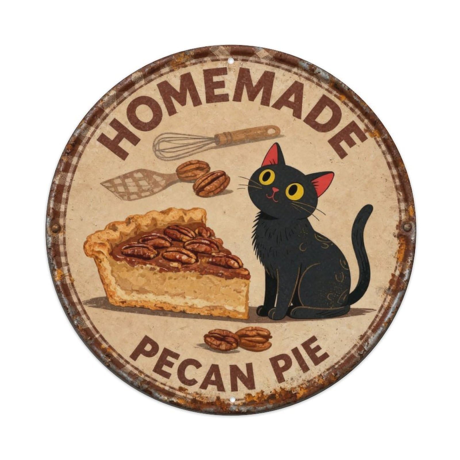 Homemade Pecan Pie Metal Tin Sign Plaque