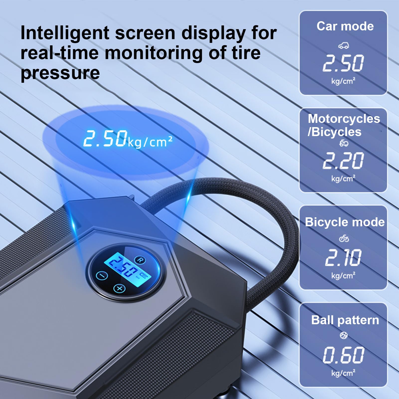 Compressore di Aria per Pneumatici Display Digitale con Spegnimento | Compressore Ad Aria Portatile Per Viaggi Ideale Per Trasferte Pendolari Gite In Famiglia Garage Basket