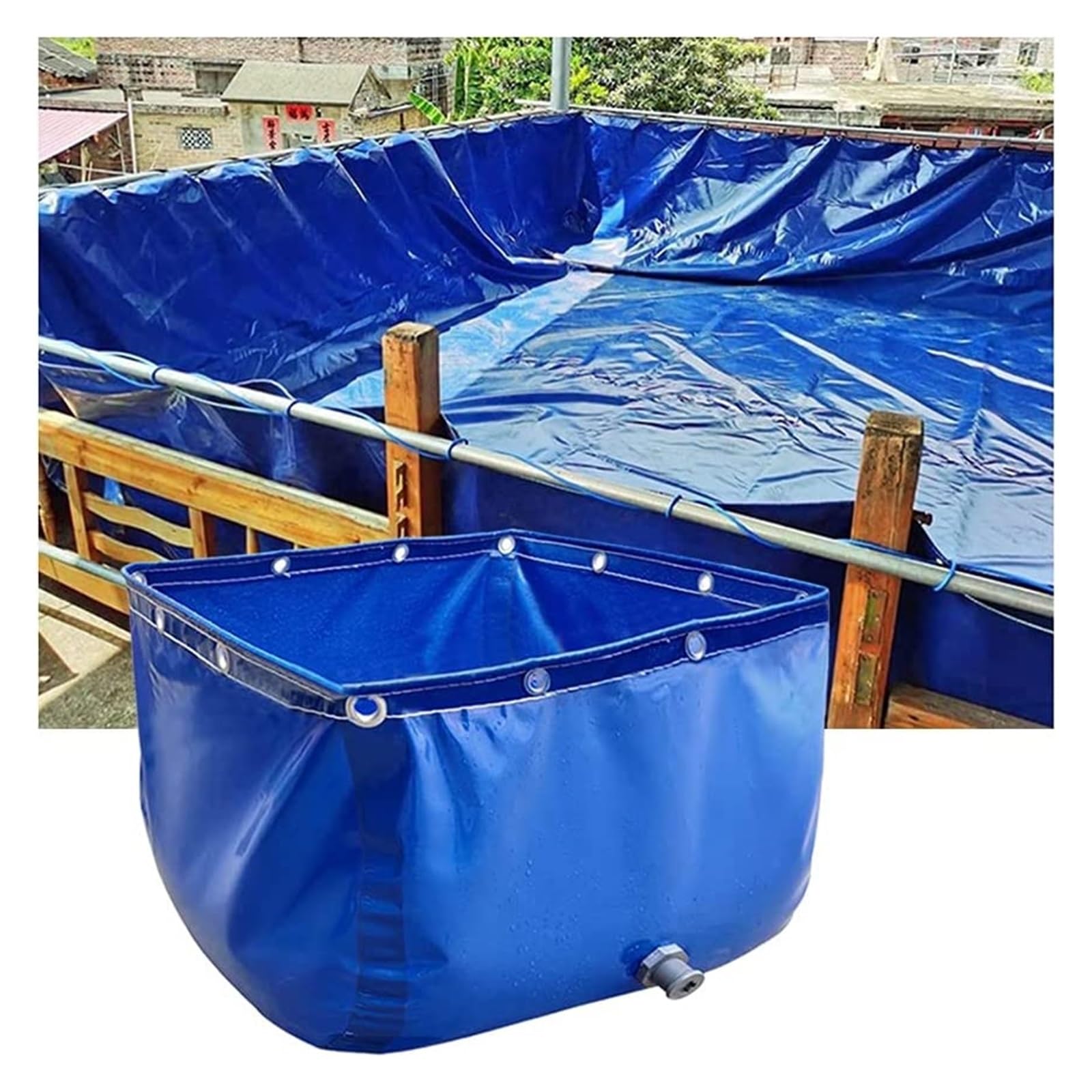 Bassin de stockage d'eau durable pour préserver vos carpes koï au jardin