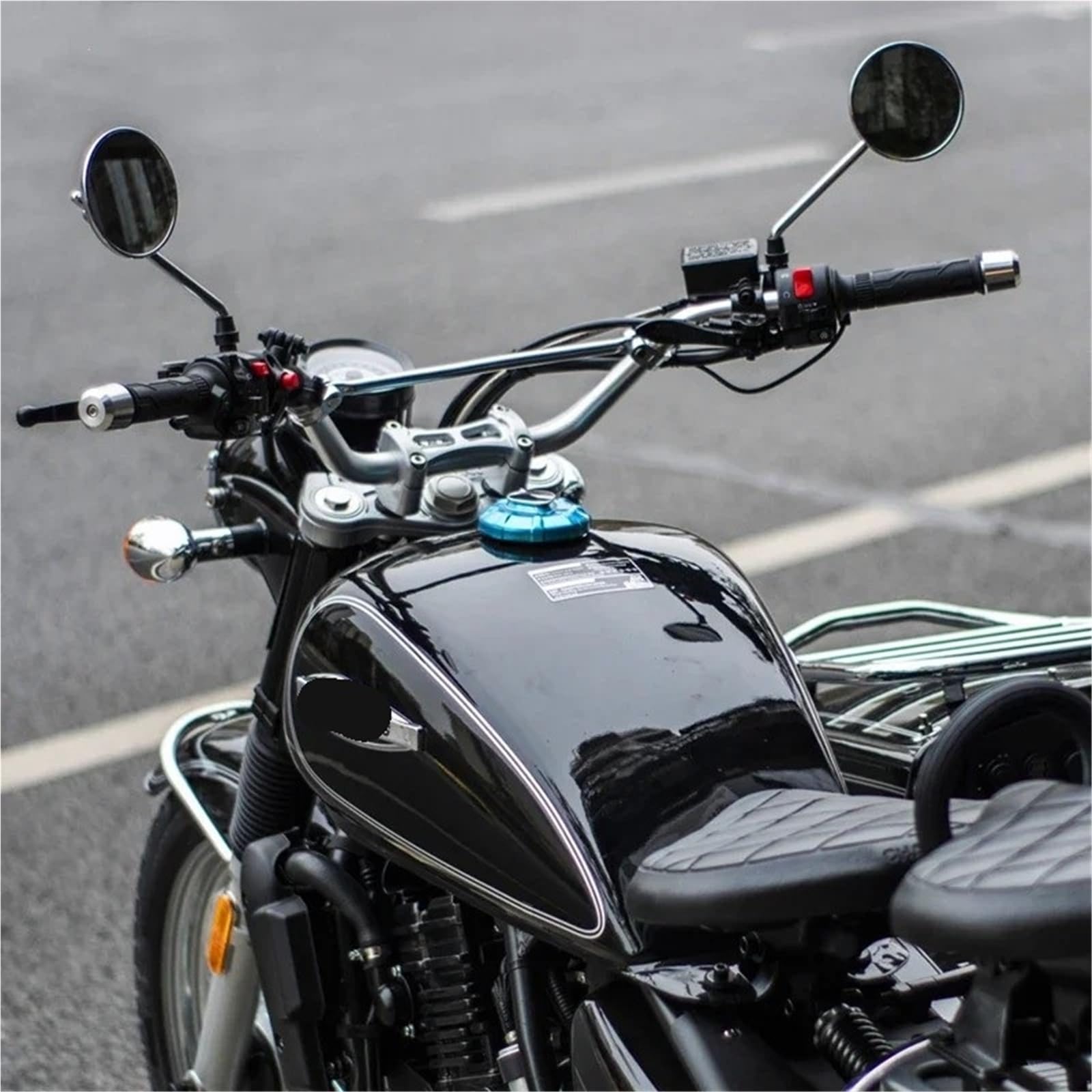 Contrapesos Manillar Tapones para Manillar De Motocicleta, Aleación De Aluminio CNC, Universales, 7/8'', Contrapesos para Manillar, Tapas para Puños De Manillar,(Black)