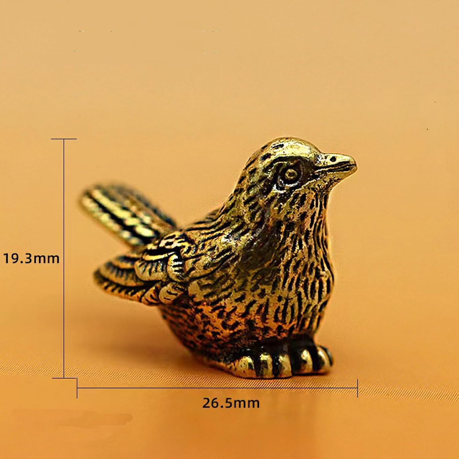 2pcs Brass Golden Bird Figurines Small Birds Statues Vintage Brass Bird Statue Retro Sparrow Figurine Home Decor Ornaments for Living Room, Bedroom, Office Desktop, Cabinets - Image 7