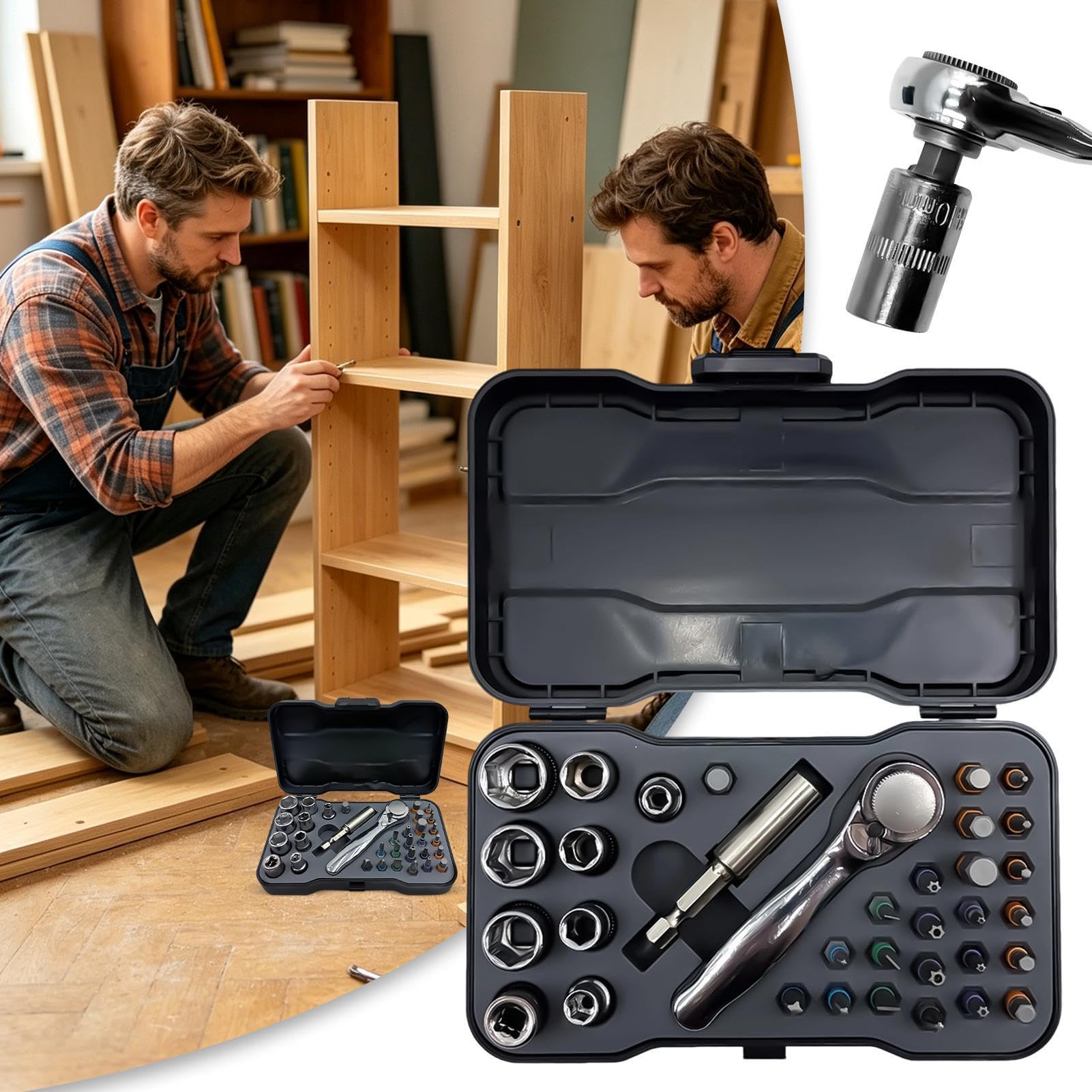 Set di cacciaviti a cricchetto 34 in 1 Set Universale Portatile