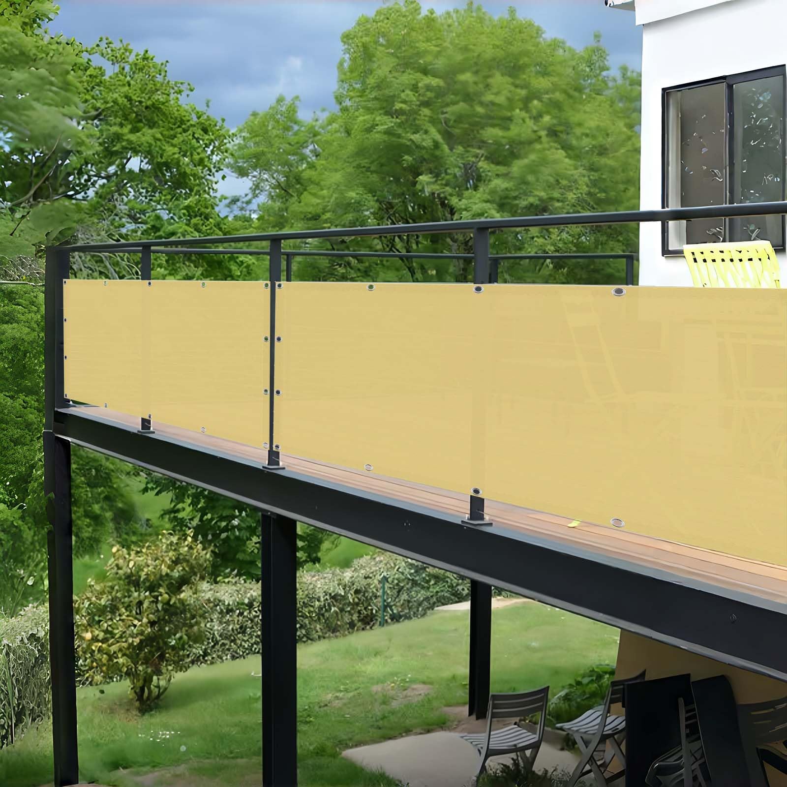 Brise vue balcon imperméable et filet d'ombrage clôture résistant aux UV