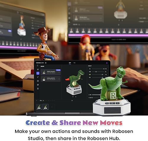 Miniatura 6 de Robosen Mini Robot, serie Toy Story, juego de zumbido, juguete inteligente, base de unidad digital con controles de 4 ejes Buzz Lightyear