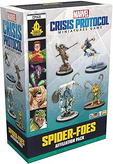 Marvel: Crisis Protocol Spider-Foes AFFILIATION PACK - Unleash Sinister Villains on the Tabletop! Superhero Strategy Game, Ages 14+, 2 Players, 90 Minute Playtime, Made by Atomic Mass Games