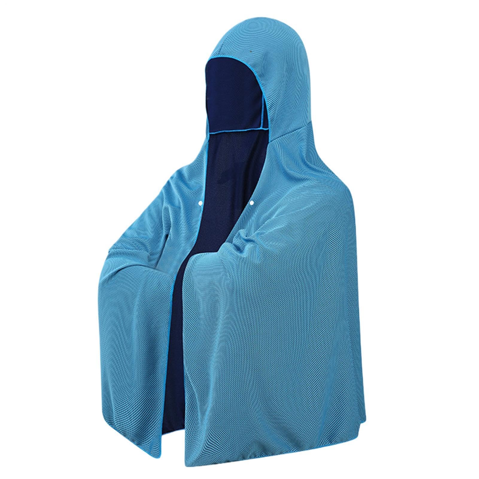 Cooling Hoodie Towel, Hooded Sun Protection Design, 140x60cm, Sun Protection Ice Cooling Towels for Hot Weather, Lightweight Absorbent Polyester Fabric, Fro Men and Women