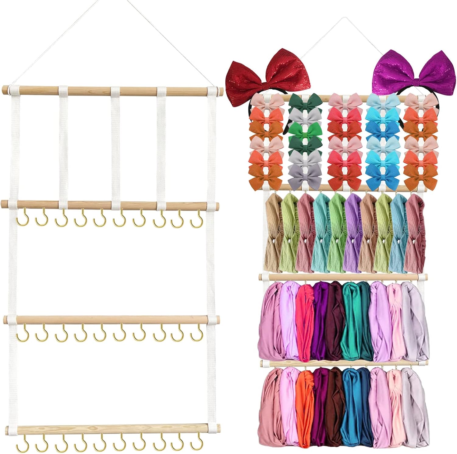 MEIXINZHI Bow Organizer for Girls Hair Bows, Baby Headband