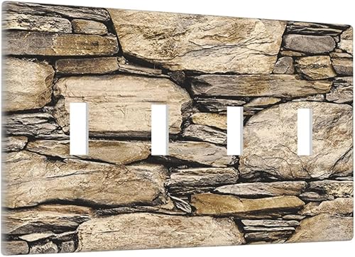 Miniatura 102 de Cubierta de interruptor de luz de palanca doble de 2 cuadras, color rosa, hongos, flores, placa de pared, placa frontal eléctrica, retro, años 70,