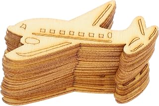 20pcs Boys and Girls Wood Chip Shuttle Models Unfinished Wooden Slices for Creative Painting and Craft Projects Smooth Lightweight Decor for Home Wall and Table