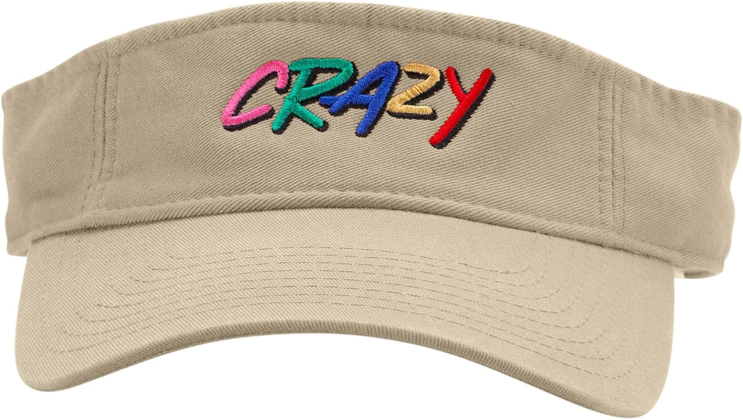Crazy Embroidered Pro Style Cotton Twill Washed Visor