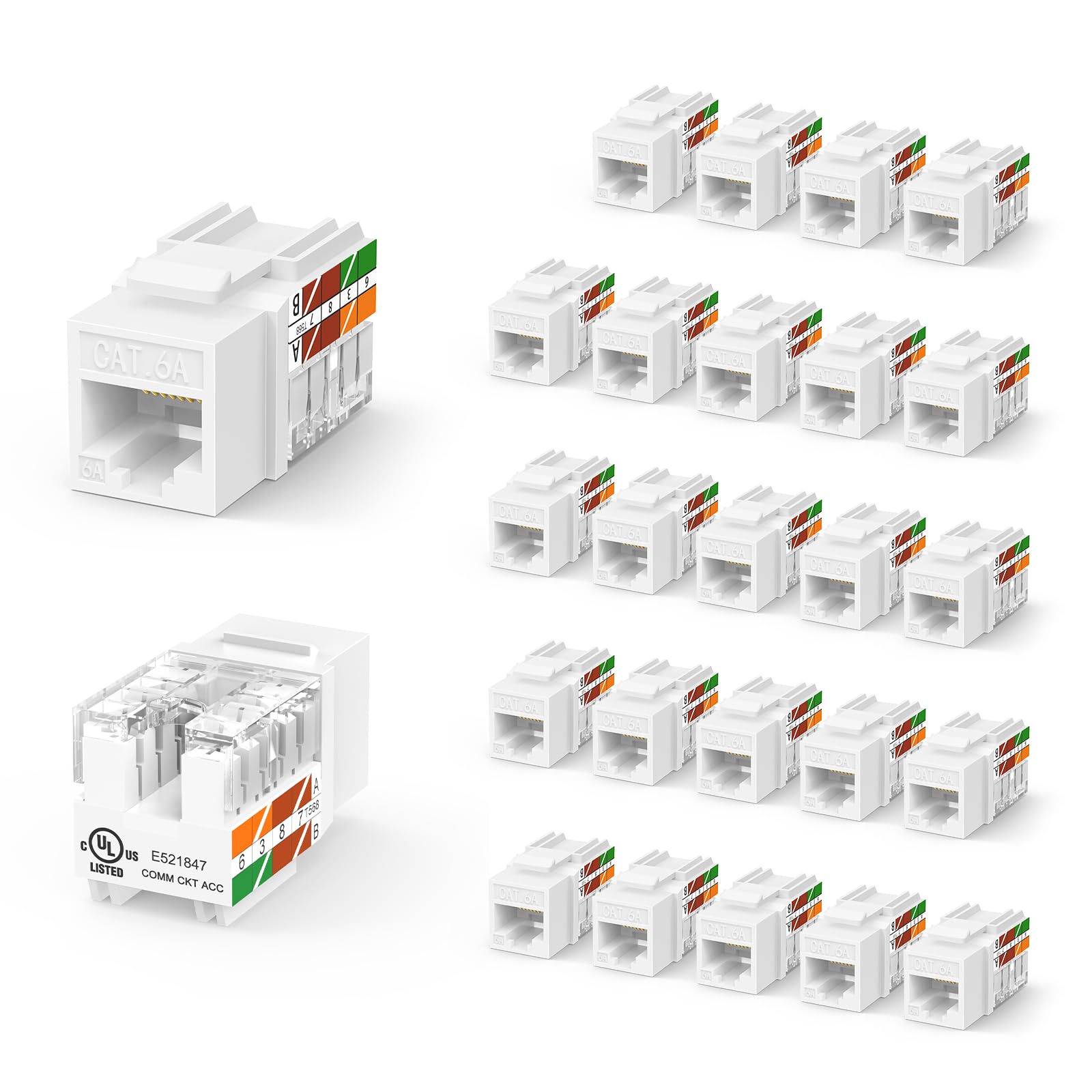 ケージ P etzR oute Amazon.com: VCE RJ45 UL Listed Cat6A Keystone Jack 25-Pack, 10