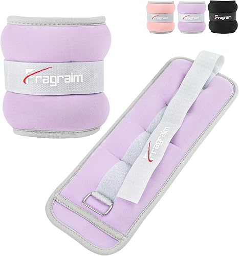 Fragraim Pesas de tobillo para mujeres, hombres y niños, 12346810 libras, 1 par de pesas de pierna y muñeca con correa ajustable para correr,