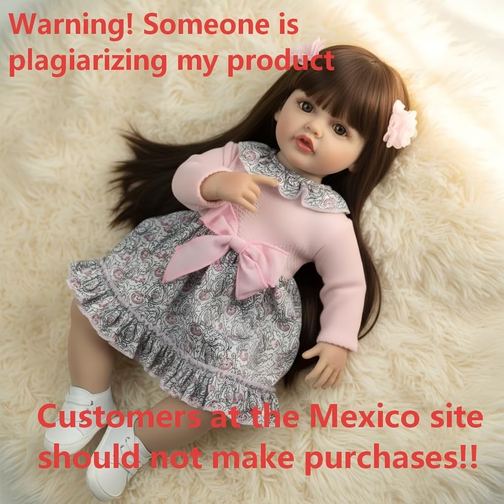 Pinky Reborn 22inch 55cm Real Life Reborn Baby Dolls Girl Full Body Soft Vinyl Silicone Realistic Newborn Dolls Lifelike Baby Doll Toy for Kids 3+