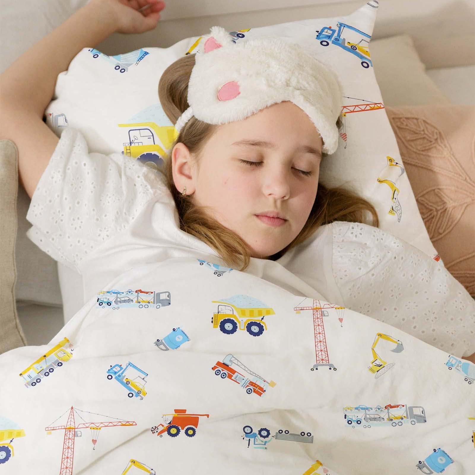 Copripiumino singolo bambino neonato 100 x 135 cm, in cotone, per bambini e bambine, con chiusura lampo