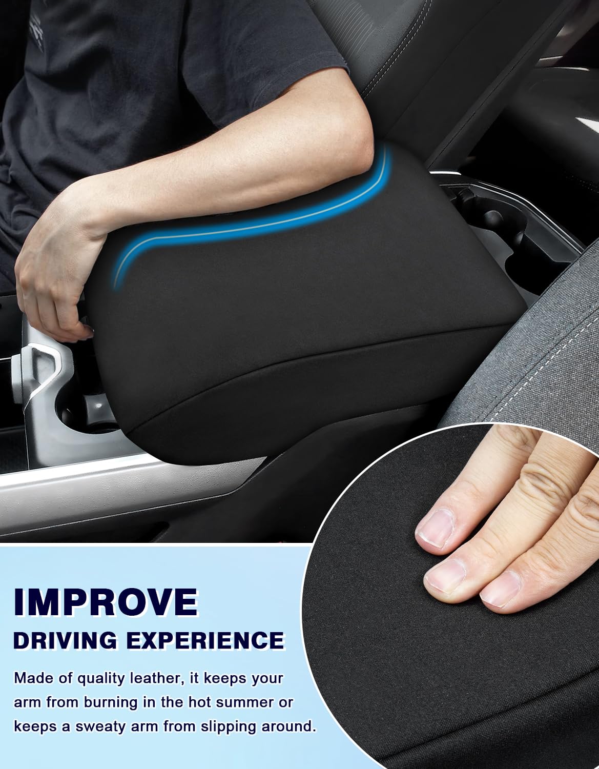 ANMOSVO Copertura per console centrale Dodge RAM, 2019-2024, Dodge RAM 1500, 2500, 3500, accessori interni (solo sedile secchio