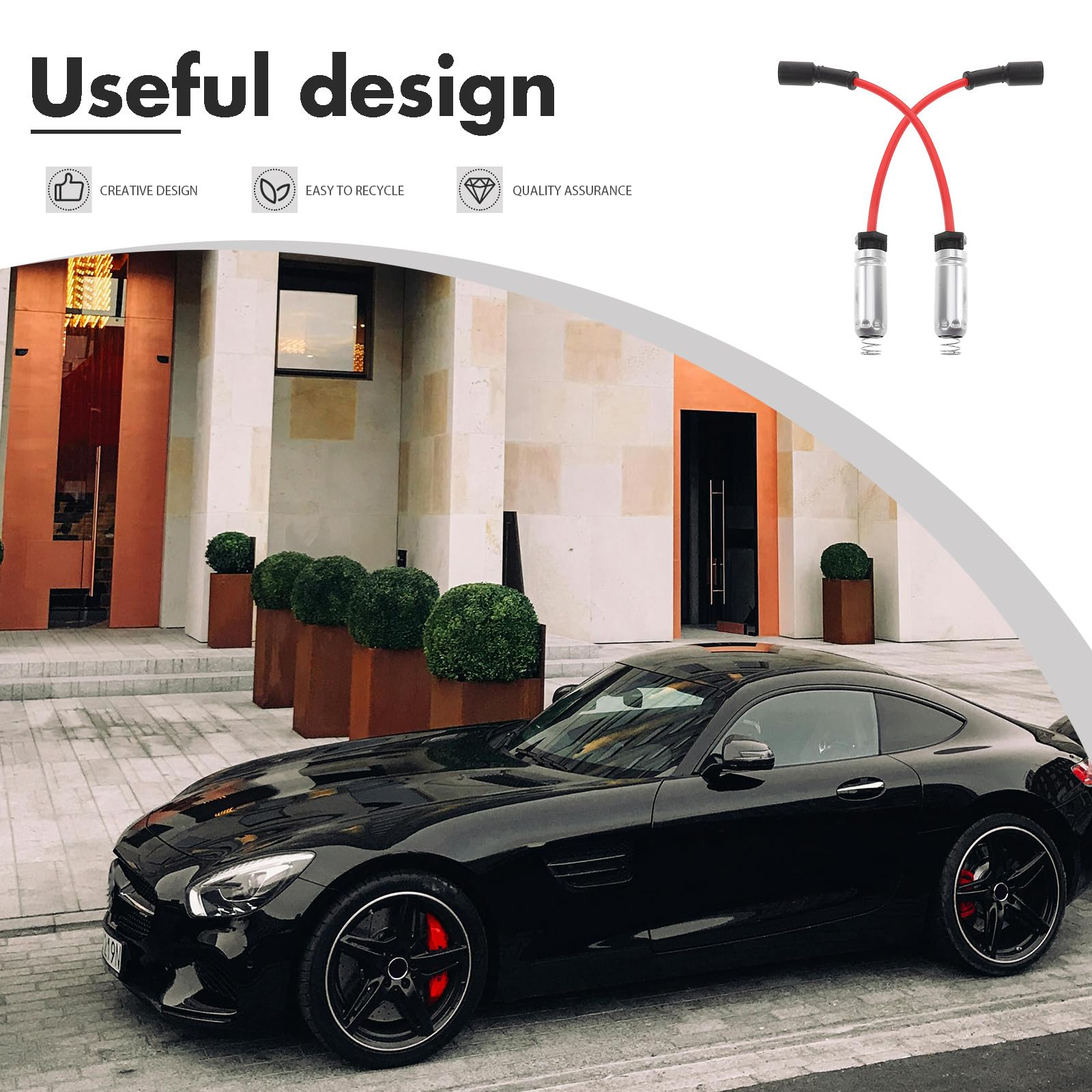 PACKOVE Juego de Cables de Bujías de Encendido para Motor de 8 Cilindros, 8 Piezas, Cables de Alta Temperatura Resistentes, Repuesto para Automóviles, Accesorios de Encendido de Alto