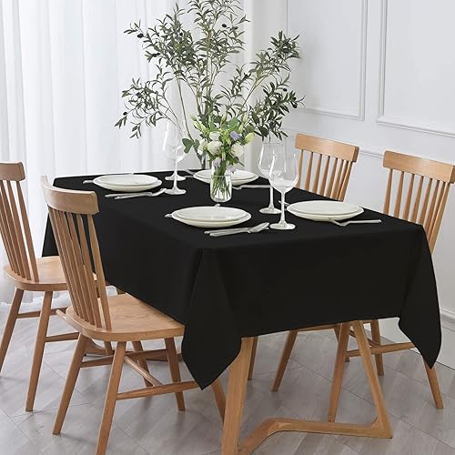 Miniatura 8 de Mantel rectangular de lino texturizado, impermeable, a prueba de derrames, sin arrugas, decoración de mesa de cocina y comedor, mantel de tela para