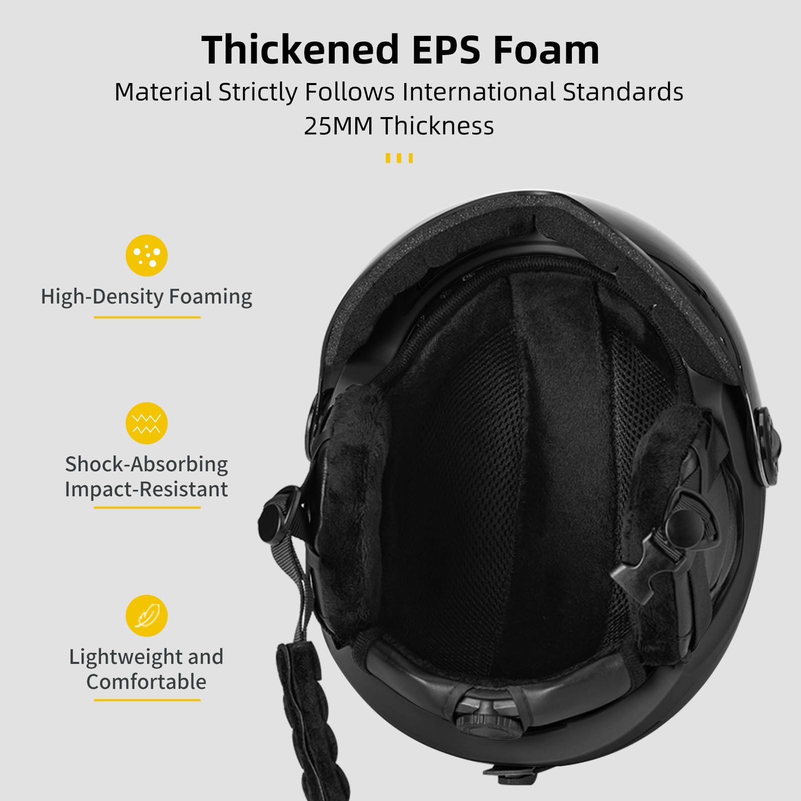 Kask sportowy Hominas Snow Pogrubiona skorupa PC i podszewka EPS