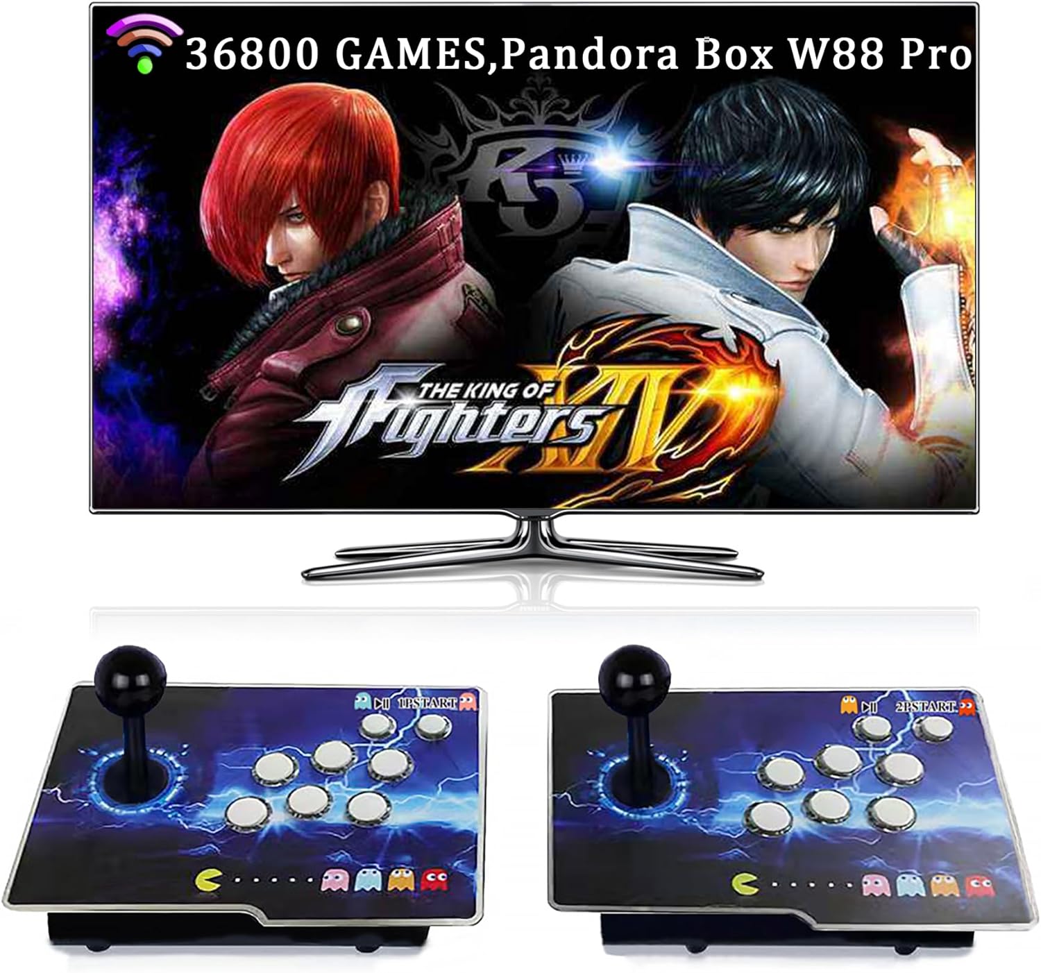 RegiisJoy 32000 in 1 Pandoras Box 78S Retro Arcade Game Console, 4 Player 3D Magical Modified Games, Search/Save/Hide/Pause Function, Favorite List, One-Button Combo, 128G TF, 12-Grid Classification