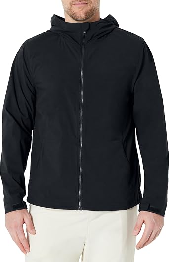 Amazon Essentials Mens Active Lightweight Water Repellent Full-Zip Active Hiking Outdoor Jacket
