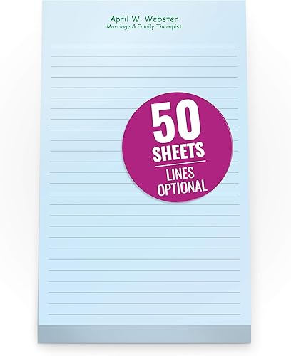 Miniatura 6 de Bloc de notas de color blanco impreso personalizado de 5.5 x 8.3in. Colorido bloc de notas personalizado con el nombre de tu empresa, líneas de