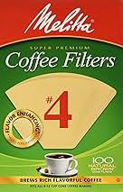 Melitta Super Premium No. 4 Coffee Paper Filter, 100 COunt (Pack of 1), Brown