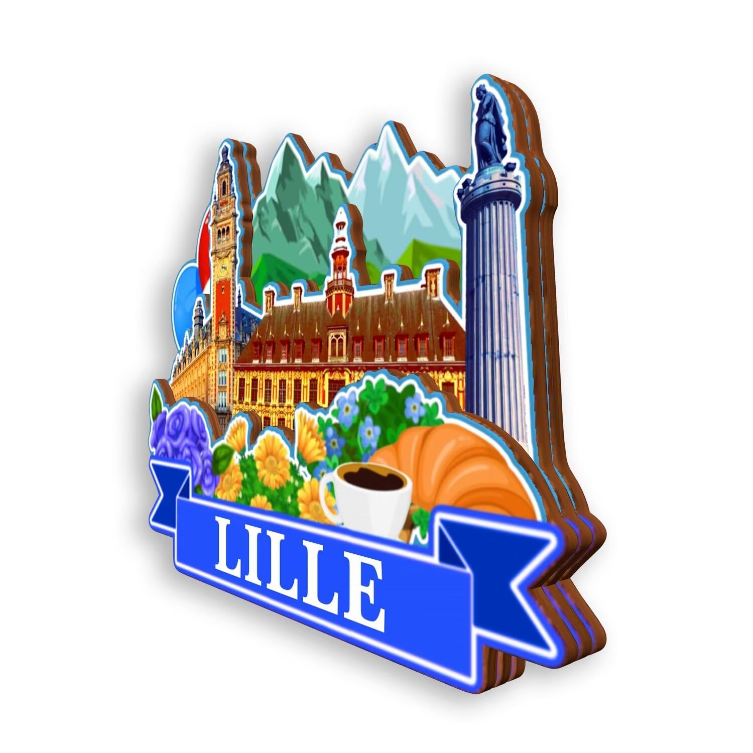Lille Francia magnete frigorifero 3D viaggio souvenir frigorifero