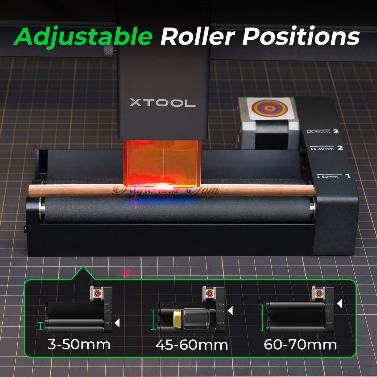 Buy Makeblock xTool D1 Rotary Attachment with Raiser for xTool D1 Laser