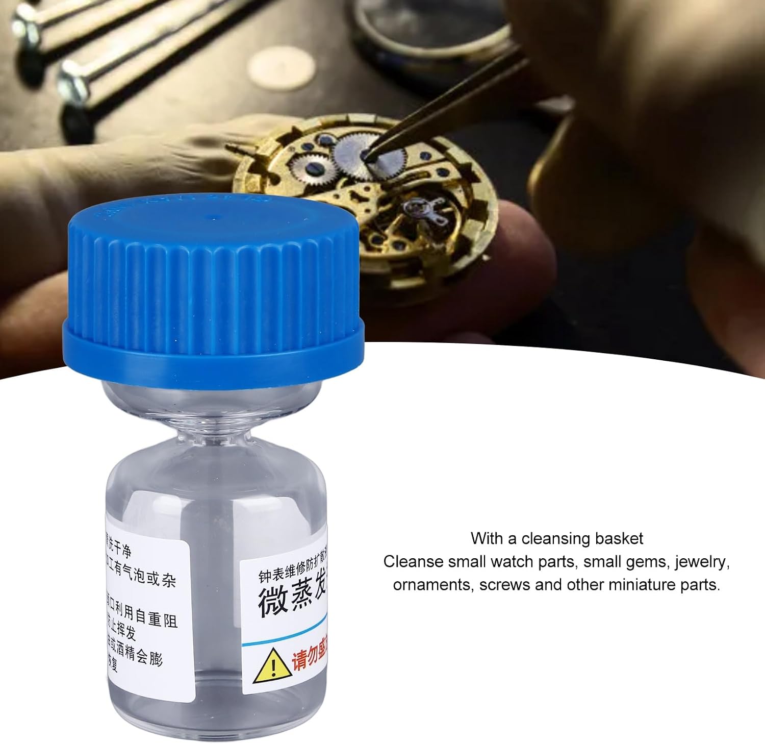 CCYLEZ Watch Micro Evaporation Bottle, 8981 7066 Metal Glass Beads Liquid Spreading Volatilizing Preventation Micro Evaporating Glass Bottle for Jewelry (Blue)