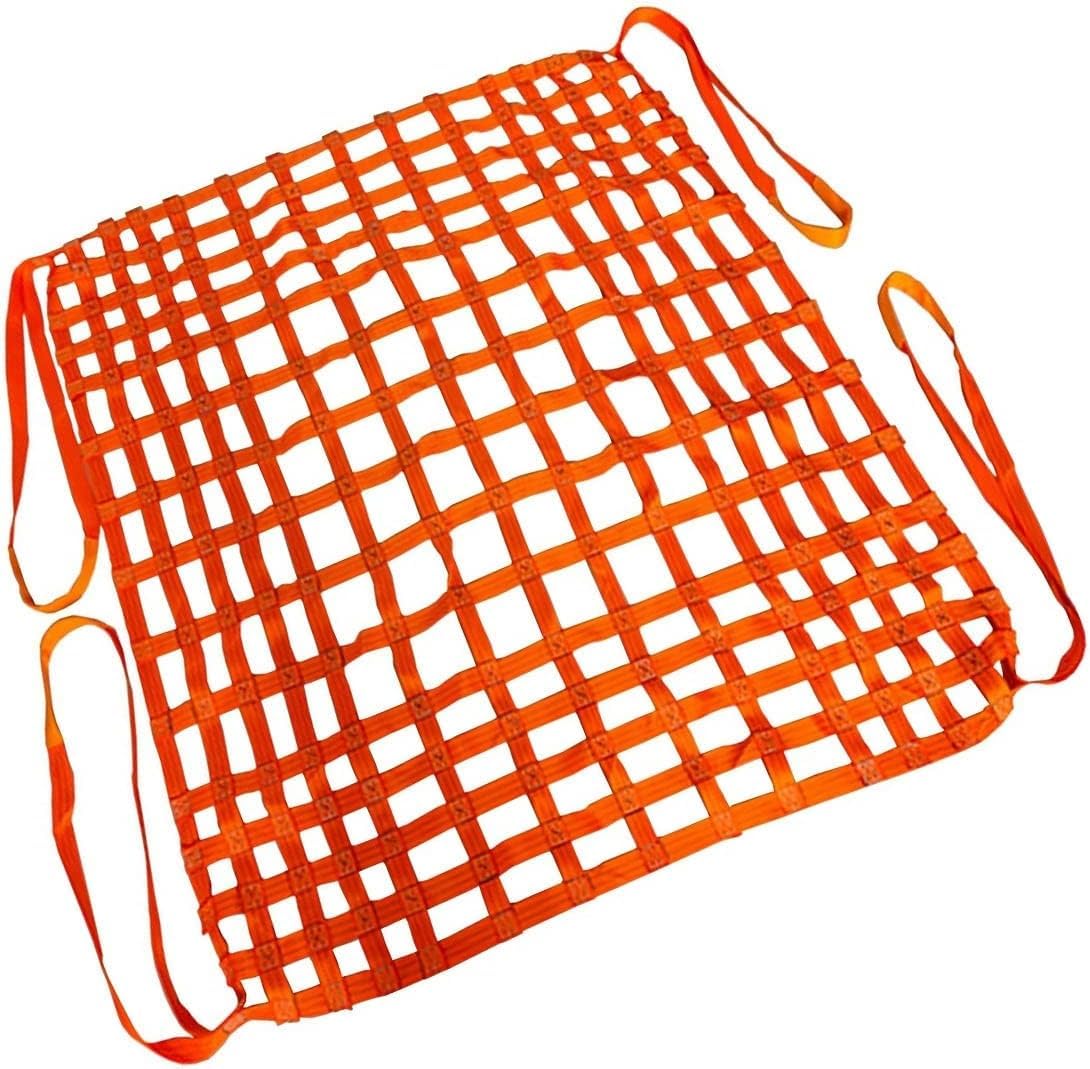WQPMNYG Heavy Duty Cargo Lifting Net Lifting Cargo Net-Cargo Sling Bags,Cargo Sling Net,Heavy Duty Rigging Straps for Lifting Towing Nylon Sling nets(4 X 4M/Mesh 15cm/Load 2.5t)