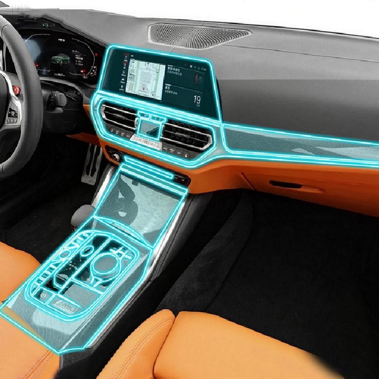 Film de protection TPU console centrale BMW M3 G20 2021