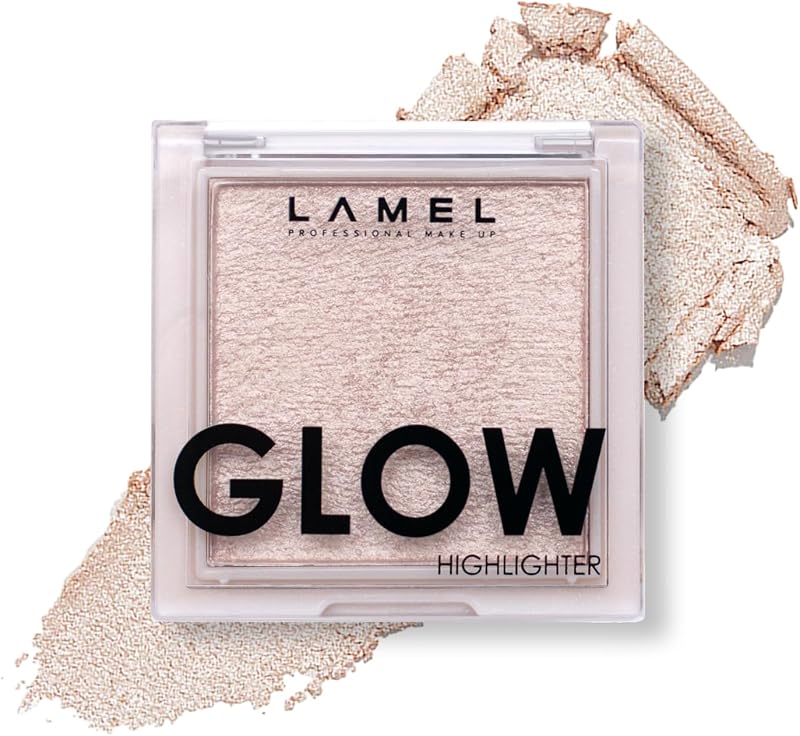 Glow Highlighter: Face Make Up & Contour Palette in Deep, Vibrant Colors - Natural Shimmer - Compact Size & Perfect for Travel - Cruelty Free - 3.8gr/0.13 oz 401 (Luna) | Buildable & Radiant – Versatile for Cheeks, Brows, Eye Inner Corners – Compact & Travel-Friendly – Cruelty Free