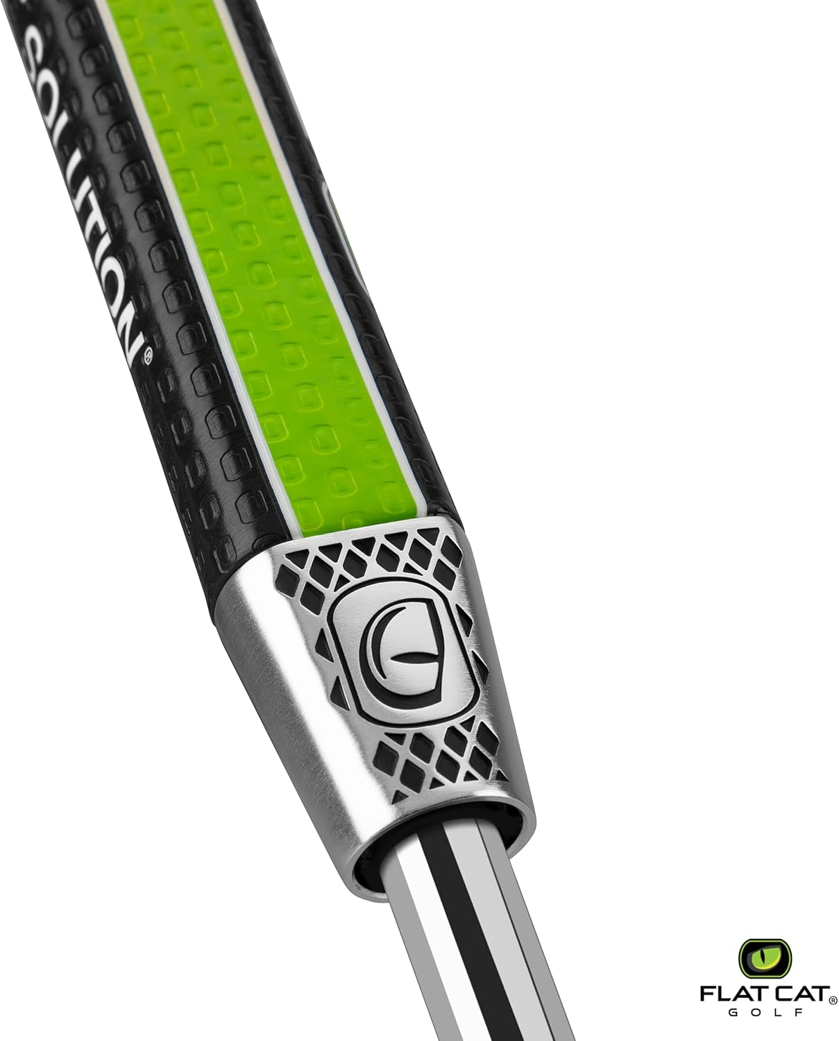 Flat Cat Putter Grip, Pistol Solution Golf Grip – Weighted 99g Bottom Reduces The Yips, Oversized Pistol Shape, Rubber Grip with Easy-Glide Cone for Improved Putting