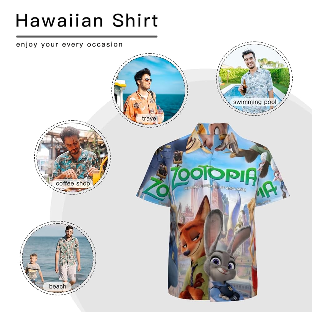 Amazon.co.jp: [FPL] ハワイアンシャツ ズートピア ニック