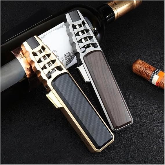 Fireblaze Electric Lighter,Brightfire Rechargeable Torch Lighter, Fire Blaze Lighter, Brightfire Lighter,Refillable Kitchen Cooking Bright Fire Butane Lighter with Safety Lock for BBQ, Baking,Candle(2