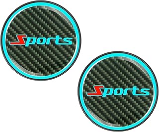 2 PCS Car Cup Holder Coasters, 2.83 Inch Sport Style Anti-Slip Insert Coaster, Waterproof Resistant Cup Holder Mats Pads, Universal for Most Cars and SUVs (Sport Style)