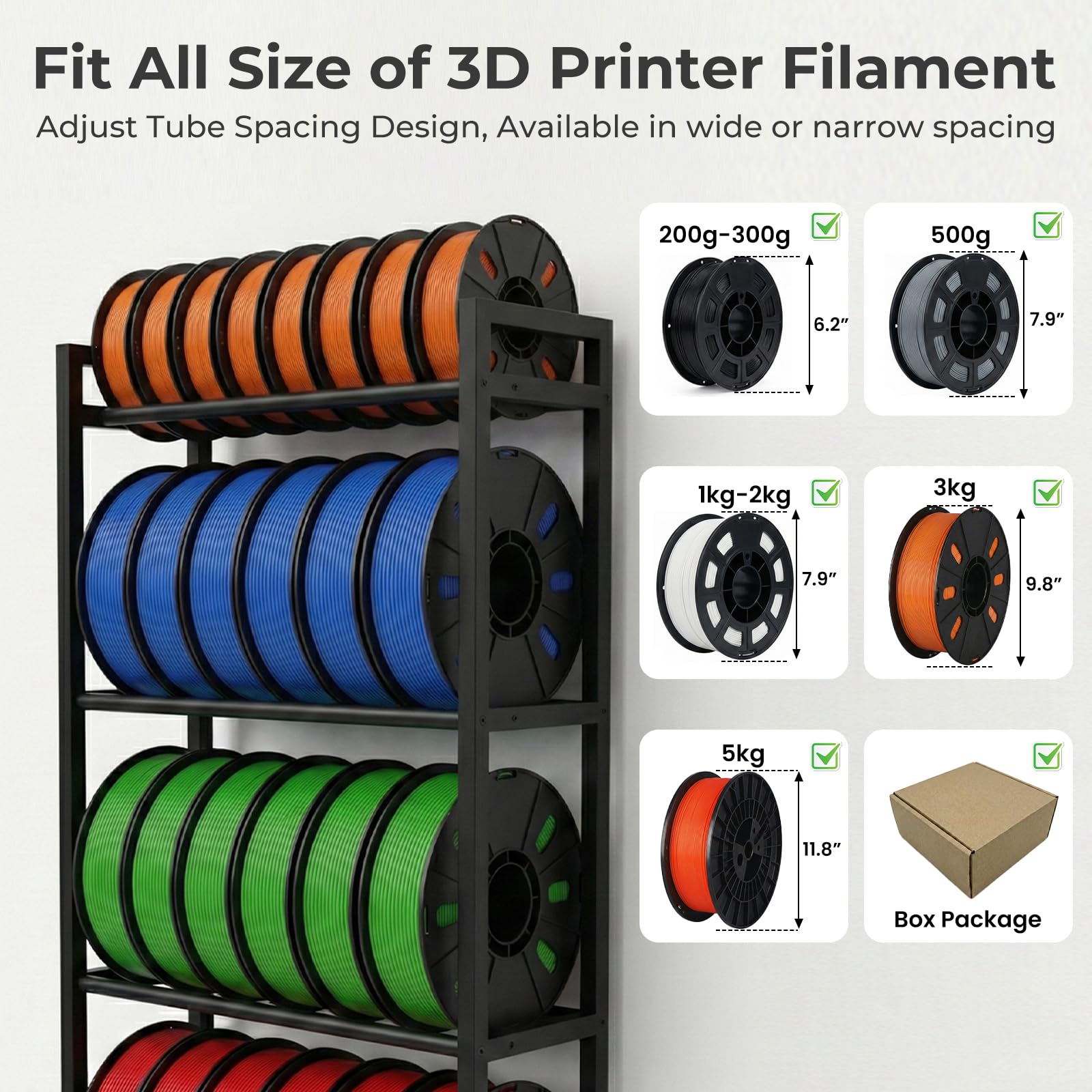 Amazon.co.jp: 3Dプリンターフィラメントラック、7段高耐久
