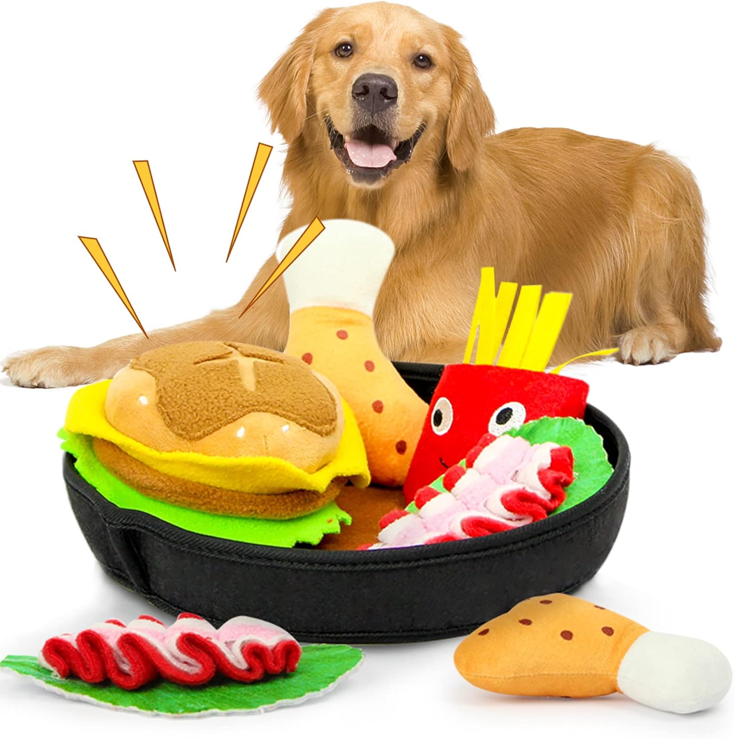 Pet Supplies Dog Puzzle Toys, Snuffle Dog Toys, Dog Bowl with Squeak