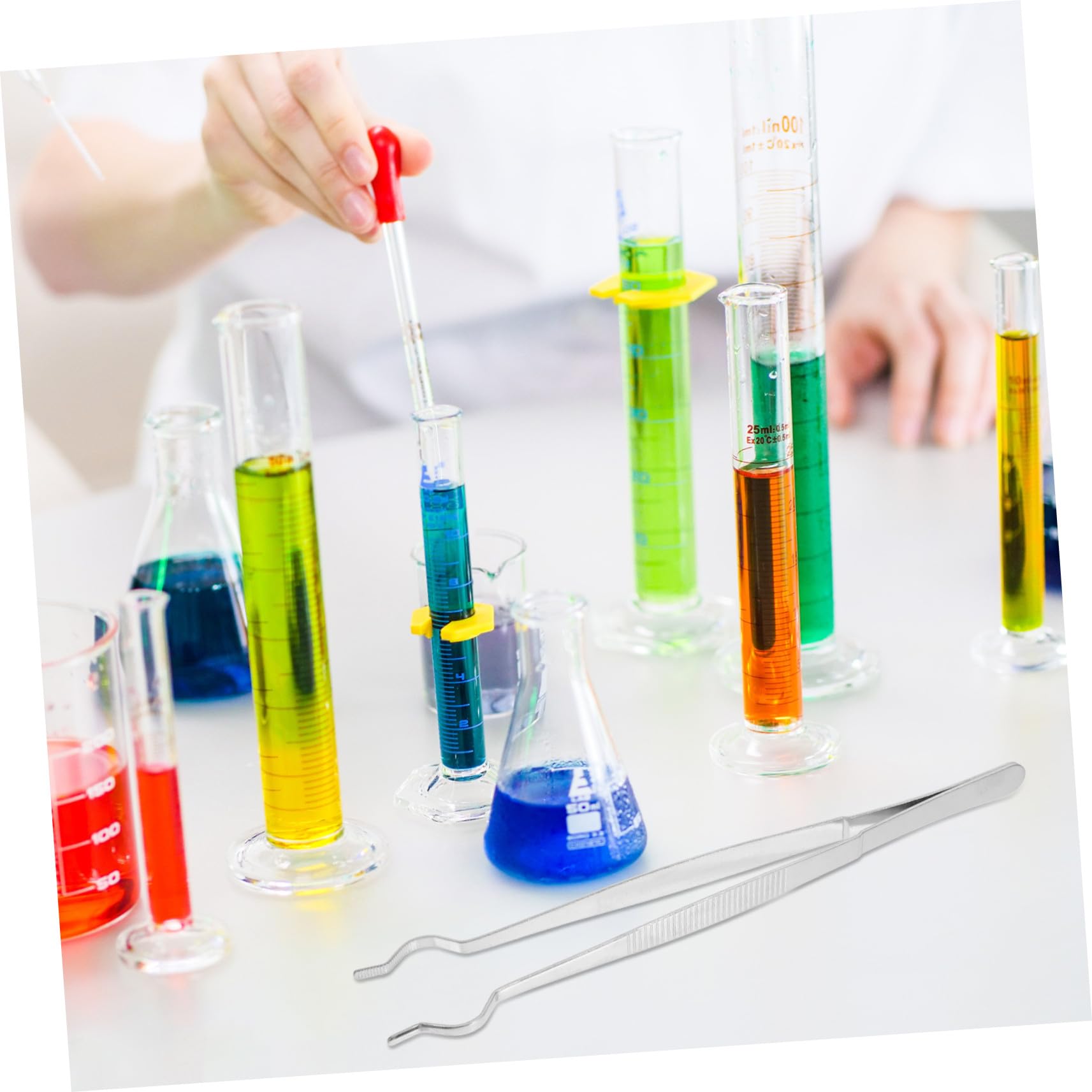 Pinze Laboratorio per Classi di Sperimentali per Esperimenti e in Riporre Argento Inossidabile da Acciaio Resistenti Facili Provette