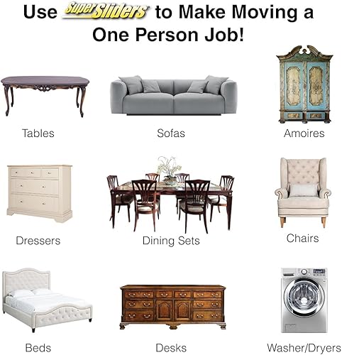 Miniatura 4 de Muebles reutilizables para todo tipo de suelos: mueve muebles pesados de forma rápida y fácil con deslizadores de muebles., Beige, 4703895N