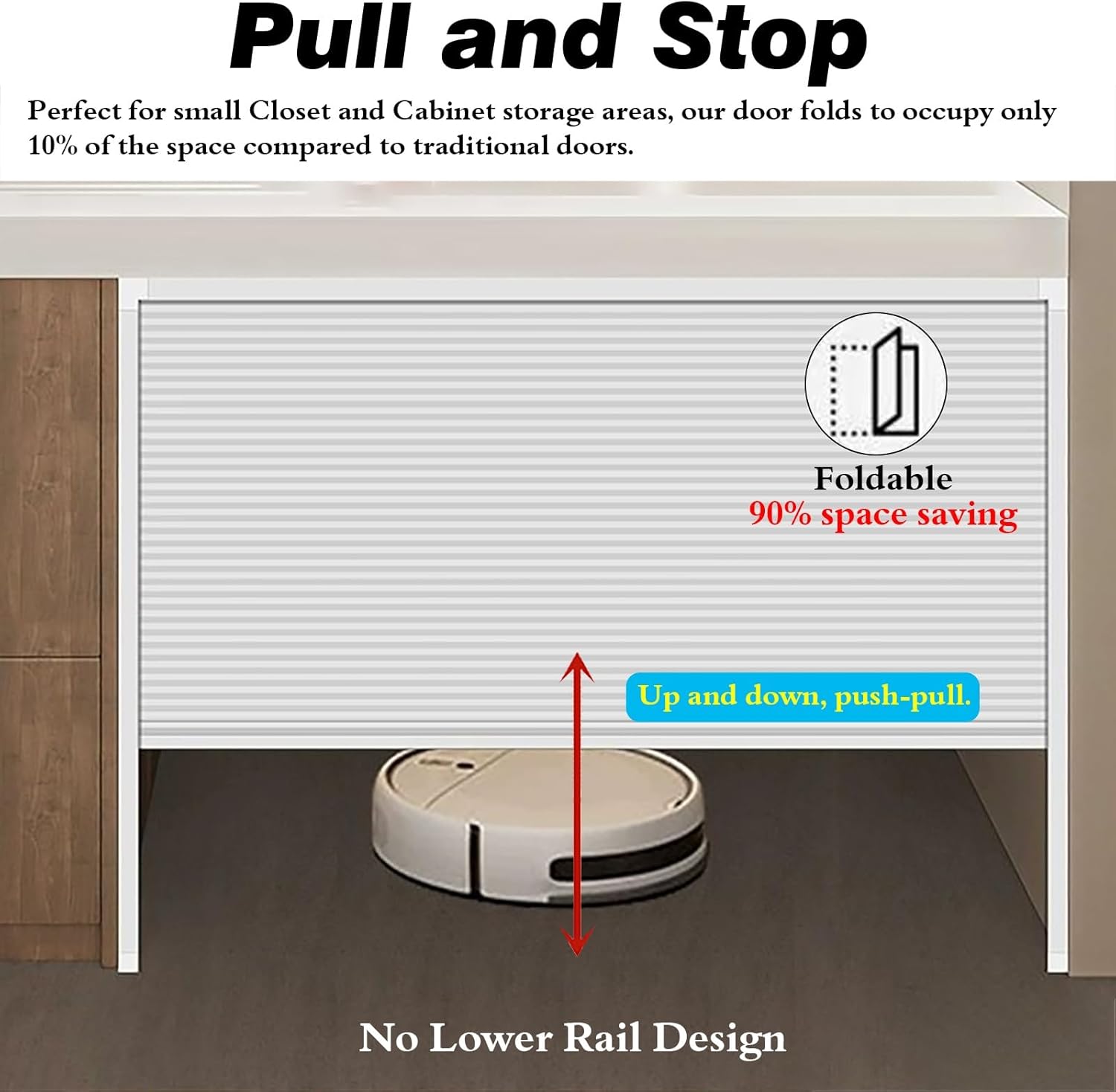 Honeycomb Pull Down Door Kit Cabinet, Wardrobes Wall Cupboards Foldable Push-Pull Gate for Appliance Garage/RV/Motorhome, Customizable - No Drilling(32 x 20 inch)