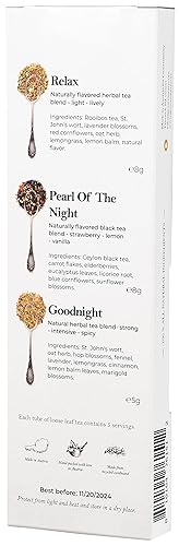 Vista 27 de Gourmanity Spicy Loose Tea Sampler Set, 3 vibrant Spicy Flavors, Chai Latte, Intensely Spicy & Turmeric Herb, Infused with Cooling Herbs and &