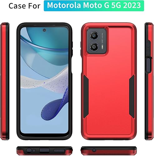 Miniatura 10 de Funda para Moto G 5G 2023, Motorola G 5G 2023 con protector de pantalla prueba de caídas de grado militar, funda protectora resistente a prueba de