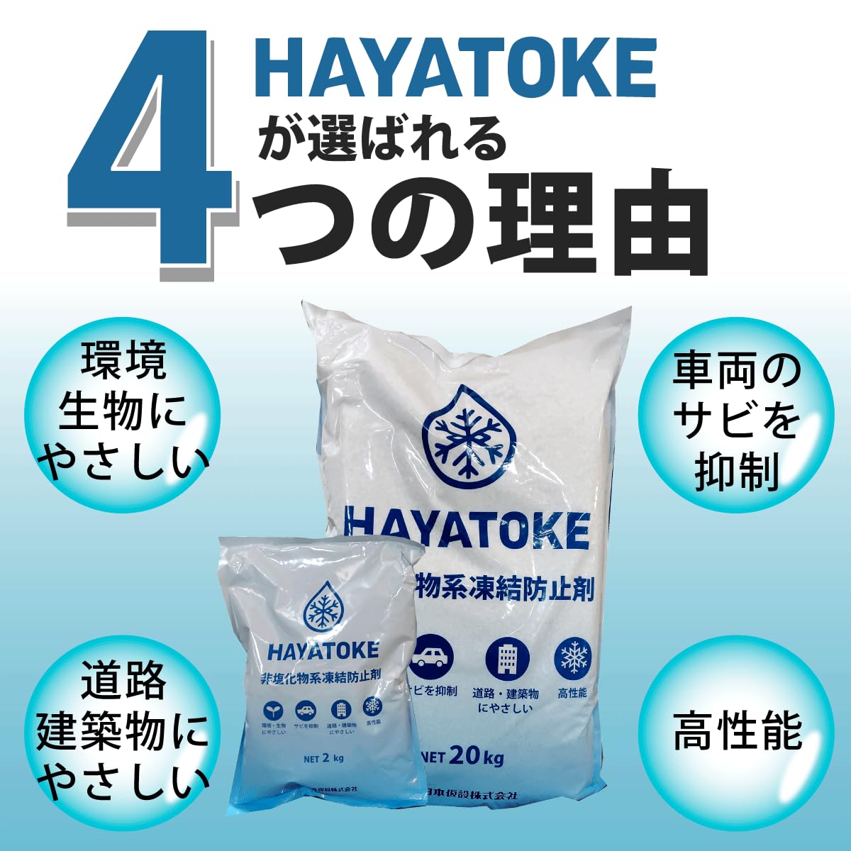 Amazon | カセツドア凍結防止剤 HAYATOKE ハヤトケ 20kg 融雪剤 無塩