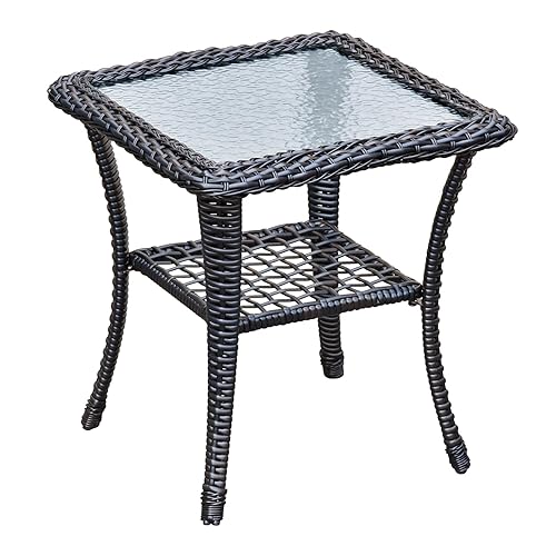 ATR ART TO REAL Outdoor Side Table, Indoor Outdoor Tempered